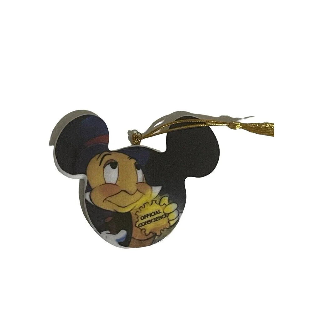 Rare Jiminy Cricket Pinocchio Christmas Ornament Porcelain Mickey Mouse Ears
